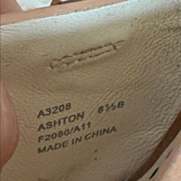 Coach Ashton Leather Peep Toe Platform Stiletto Heels - Picture 14 of 14